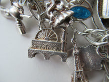 Load image into Gallery viewer, Vintage 1950s Sterling Silver Charm Bracelet
