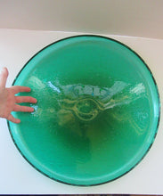 Load image into Gallery viewer, 19 inches. Massive 1950s Hadeland Glass Platter Greenland Series
