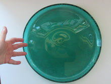 Load image into Gallery viewer, 1950s Norwegian Glass Large Hadeland Greenland Series Shallow Bowl 13 1/4 inches
