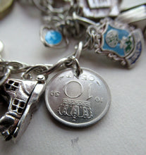 Load image into Gallery viewer, Vintage 1950s Sterling Silver Charm Bracelet
