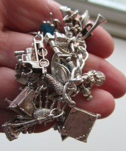 Silver Japanese Vintage Charm Bracelet