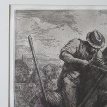 Load image into Gallery viewer, Charles Tunnicliffe Pencil Signed Etching The Thatcher 1927
