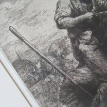 Load image into Gallery viewer, Charles Tunnicliffe Pencil Signed Etching The Thatcher 1927
