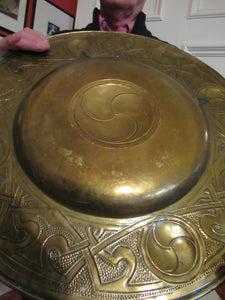 Glasgow School Margaret Gilmour Celtic Brass Wall Charger