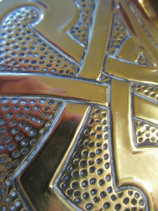 Glasgow School Margaret Gilmour Celtic Brass Wall Charger