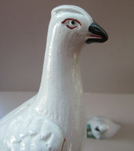Load image into Gallery viewer, 1870s Pair of White Bird Staffordshire Flatback Figurines Antique
