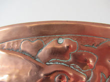Load image into Gallery viewer, LARGE Antique NEWLYN School Charger. With Central Galleon Motif and a Frieze of Fishes Around the Rim. Inscribed on Reverse
