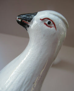 1870s Pair of White Bird Staffordshire Flatback Figurines Antique