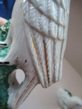 Load image into Gallery viewer, 1870s Pair of White Bird Staffordshire Flatback Figurines Antique
