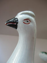 Load image into Gallery viewer, 1870s Pair of White Bird Staffordshire Flatback Figurines Antique
