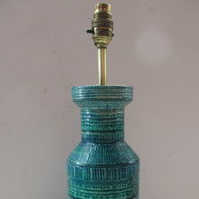 Load image into Gallery viewer, Large Vintage 1960s BITOSSI Table Lamp with More Unusual Sgraffito Striped Pattern
