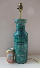 Load image into Gallery viewer, Large Vintage 1960s BITOSSI Table Lamp with More Unusual Sgraffito Striped Pattern
