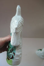 Load image into Gallery viewer, 1870s Pair of White Bird Staffordshire Flatback Figurines Antique
