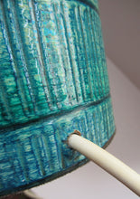 Load image into Gallery viewer, Large Vintage 1960s BITOSSI Table Lamp with More Unusual Sgraffito Striped Pattern
