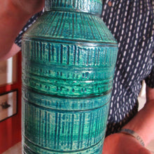 Load image into Gallery viewer, Large Vintage 1960s BITOSSI Table Lamp with More Unusual Sgraffito Striped Pattern
