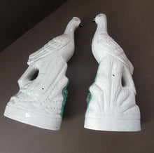 Load image into Gallery viewer, 1870s Pair of White Bird Staffordshire Flatback Figurines Antique
