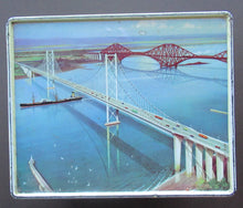 Load image into Gallery viewer, 1960s Biscuit Tin Forth Road Bridge Design
