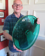 Load image into Gallery viewer, 19 inches. Massive 1950s Hadeland Glass Platter Greenland Series
