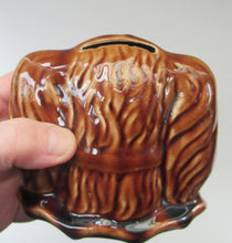 Load image into Gallery viewer, Antique Staffordshire Spaniel&#39;s Head Money Box or Saving Bank. Treacle Glaze
