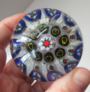 1950s Vasart Scottish Glass Millefiori Paperweight