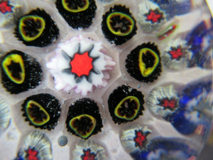 1950s Vasart Scottish Glass Millefiori Paperweight