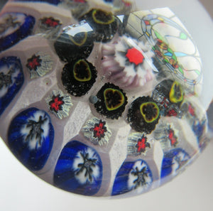 1950s Vasart Scottish Glass Millefiori Paperweight