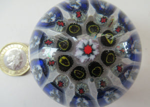 1950s Vasart Scottish Glass Millefiori Paperweight