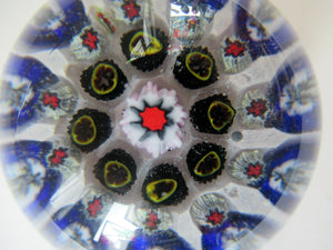 1950s Vasart Scottish Glass Millefiori Paperweight