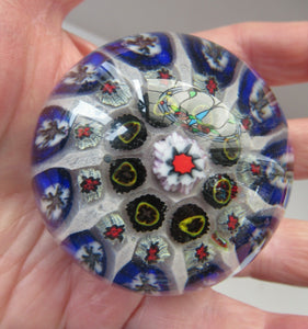 1950s Vasart Scottish Glass Millefiori Paperweight