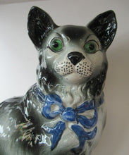 Load image into Gallery viewer, Antique Scottish Pottery Bo&#39;ness Pottery Cats PAIR

