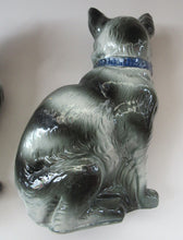 Load image into Gallery viewer, Antique Scottish Pottery Bo&#39;ness Pottery Cats PAIR
