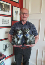 Load image into Gallery viewer, Antique Scottish Pottery Bo&#39;ness Pottery Cats PAIR
