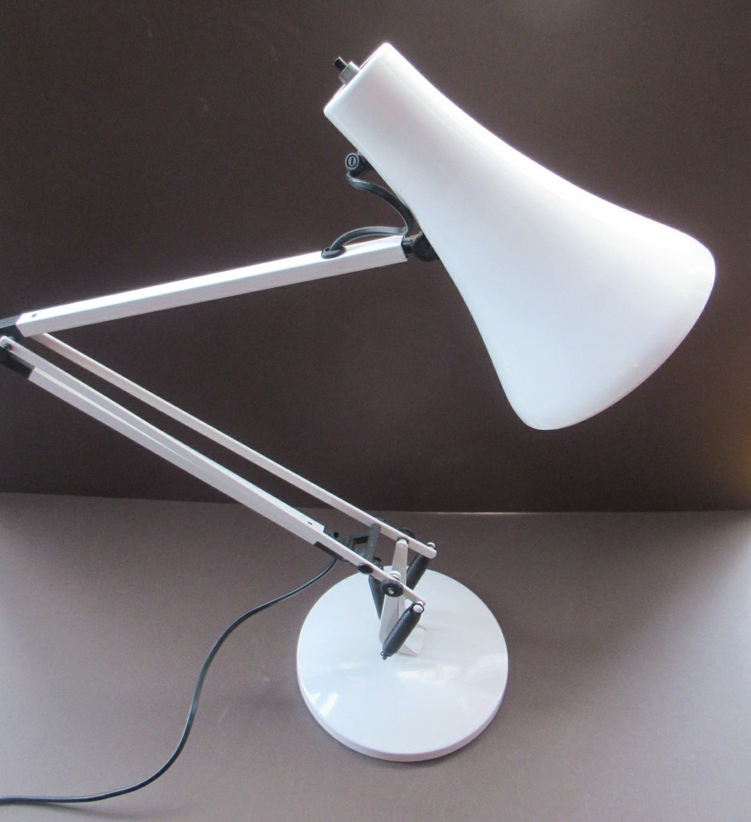 1970s Genuine White Herbert Anglepoise Desk Lamp 90