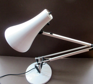1970s Genuine White Herbert Anglepoise Desk Lamp 90