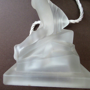 1930s Walther & Sohne German Art Deco Frosted Glass Nude Table Lamp