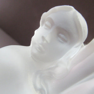 1930s Walther & Sohne German Art Deco Frosted Glass Nude Table Lamp