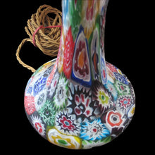 Load image into Gallery viewer, Vintage Fratelli Toso Millefiori Tutti Frutti Glass Lamp Base
