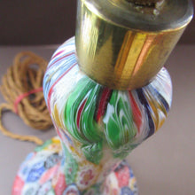 Load image into Gallery viewer, Vintage Fratelli Toso Millefiori Tutti Frutti Glass Lamp Base
