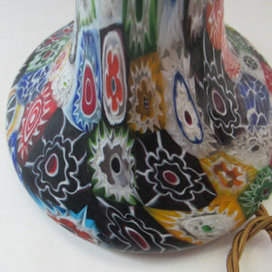 Vintage Fratelli Toso Millefiori Tutti Frutti Glass Lamp Base
