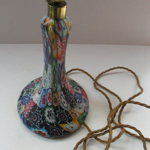 Vintage Fratelli Toso Millefiori Tutti Frutti Glass Lamp Base