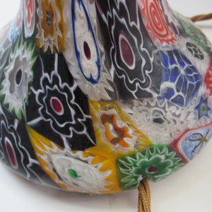 Vintage Fratelli Toso Millefiori Tutti Frutti Glass Lamp Base
