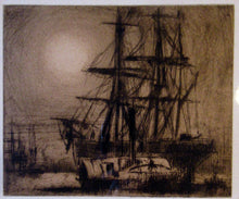 Load image into Gallery viewer, Frank Brangwyn Drypoint Etching. Towing a Ship. Pencil Signed
