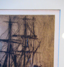 Load image into Gallery viewer, Frank Brangwyn Drypoint Etching. Towing a Ship. Pencil Signed
