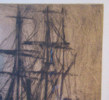 Load image into Gallery viewer, Frank Brangwyn Drypoint Etching. Towing a Ship. Pencil Signed
