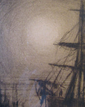 Load image into Gallery viewer, Frank Brangwyn Drypoint Etching. Towing a Ship. Pencil Signed
