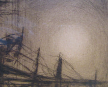 Load image into Gallery viewer, Frank Brangwyn Drypoint Etching. Towing a Ship. Pencil Signed
