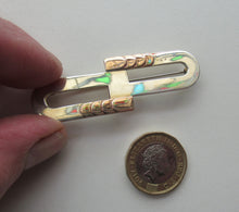 Load image into Gallery viewer, Vintage 1996 Silver and 9ct Rose Gold Contemporary Designer Brooch by William and Christina Steensons
