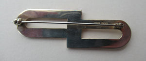 Vintage 1996 Silver and 9ct Rose Gold Contemporary Designer Brooch by William and Christina Steensons