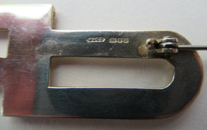 Vintage 1996 Silver and 9ct Rose Gold Contemporary Designer Brooch by William and Christina Steensons