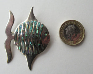 Mexican Silver Fish Brooch